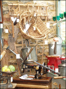 Selection of antique gardening tools, Stow on the Wold