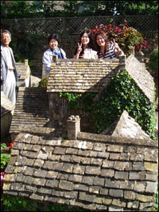 Looking over the houses in the Model Village